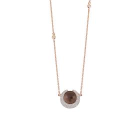 Roségold, Halsschmuck, Al Coro Mezzaluna Collier NC336SQR