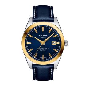 Unisex, Tissot Gentleman Powermatic 80 Silicium 18K Goldlünette T927.407.46.041.01