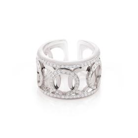 Weißgold, Ringe, Al Coro Mezzaluna Ring R7626WW