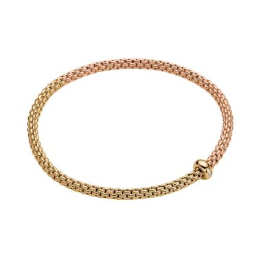 Armschmuck, Roségold, FOPE Eka Flex'it Armband mit zweifarbigem Geflecht