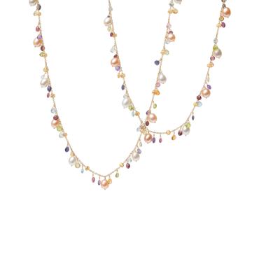 Halsschmuck, Gelbgold, Marco Bicego Paradise Pearls Sautoir-Kette