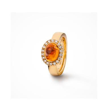 Ringe, Rotgold, Jochen Pohl Jochen Pohl Mandarin-Granat Brillant Ring